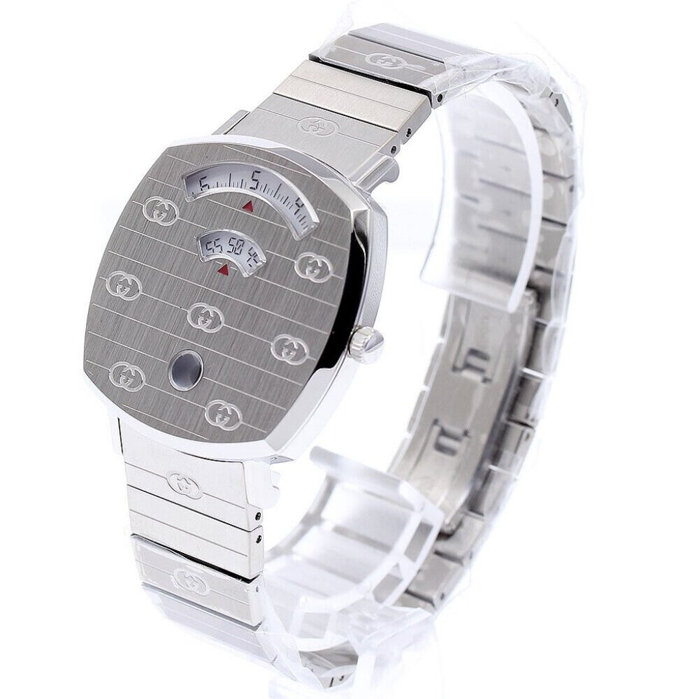 GUCCI Grip watch 157.4/YA157401 Date white Dial Quartz Men's Watch